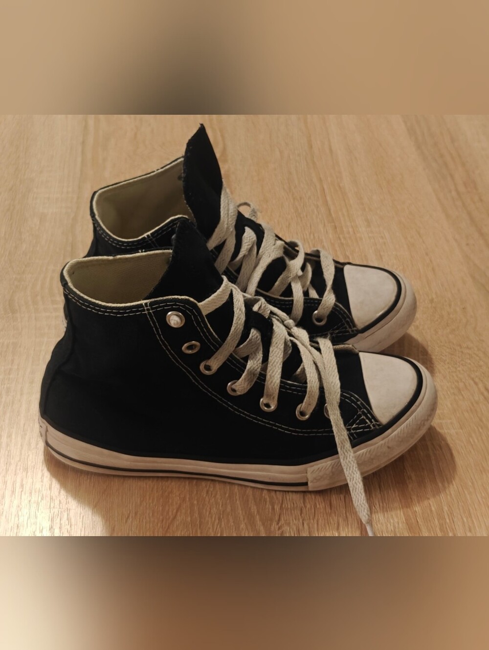 Converse Chuck Taylor All Star Hi Black White Youth Size 2 High Top